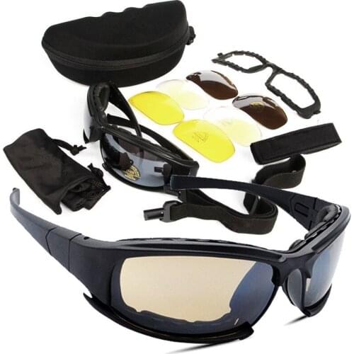 Topfight Outdoor Riding Glasses with Bandage CS Tactical Protective Motorcycle Goggles/X7 Cycling Fishing Polarized Suit