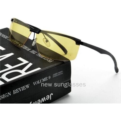 Night Vision Driving Glasses Men Night Driver Goggle Men Sunglasses for Night Vision Lens Aluminium Night Sunglasses Men NX