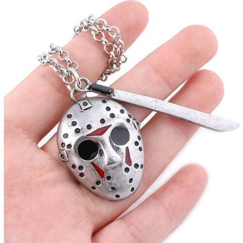 Horror Necklace Chucky Face Penny Wise Jason Hockey Freddy Pendant Necklace for Women Men Jewelry Gift