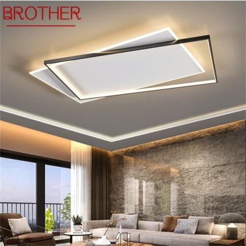 BROTHER Nordic Ceiling Light Contemporary Rectangle Lamp Fixtures LED 3 Colors Home For Living Dining Room