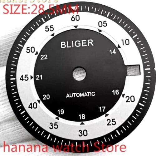 BLIGER logo 28.5mm advanced watch accessories new digital dial mens watch for Eta 2824/2836 Miyota 8215/8205/821a