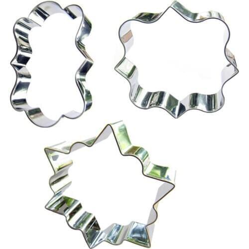 Rectangular box, Square box, Sunflower shape 3 pieces biscuit cutting molds, baking tools, cake decorating soft candy tools