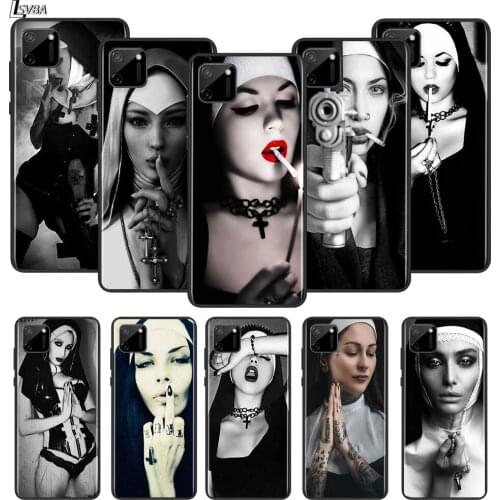 Sexy Nun Sister For OPPO Realme 2 3 3i 5 5S 5i 6 6S 6i 7 7i Narzo 10 20 Pro Global Silicone Black Soft Phone Case