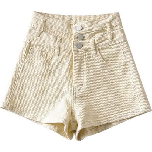 DOUJILI 2021 Womens Shorts Hot Summer Casual Shorts High Waist Pocket Short Fashion Woman Streetwear Short Pants