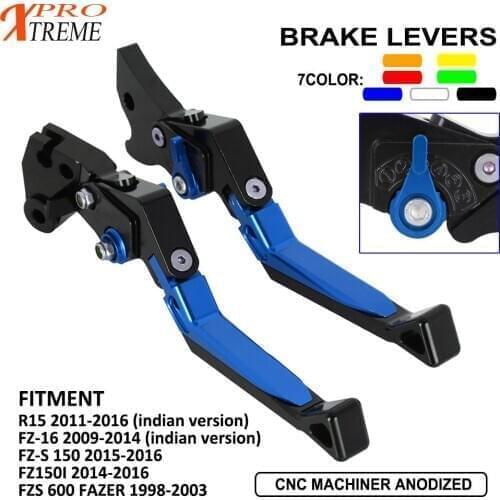 Motorcycle CNC Foldable Adjustable Handle Brake Clutch Lever For YAMAHA R15 FZ-16 FZ-S 150 FZ150L FZS 600 FAZER 1998-2016