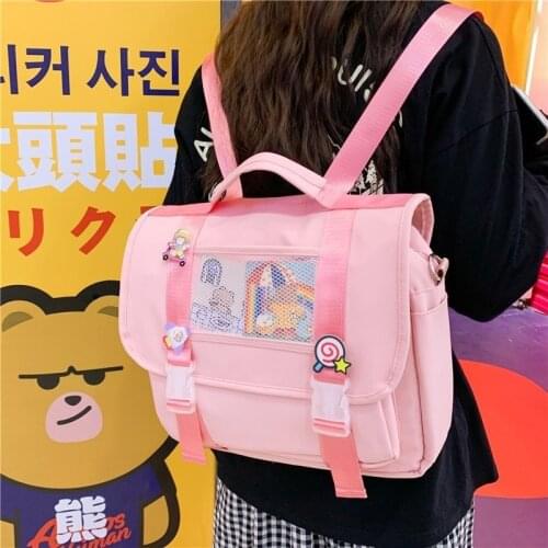 Japanese Fashion Ladies Backpack Double Waterproof Kawaii Women School Bags for Teenager Girls Shoulder Backpacks Cute Bagpack