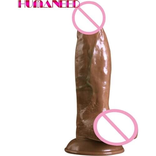 Liquid Silicone Soft Realistic Dildo Skin Feeling Huge Penis Suction Cup Dick Sex Toys For Women Adult Sex Tools Erotic Machine