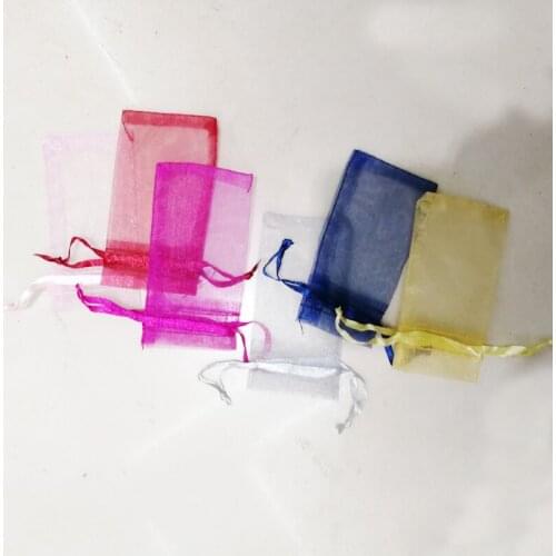 1000pcs 5x7 5x9 7x9 Organza Jewelry Bag Drawstring Bags Jewelry Packaging Display Bags Packaging for Jewellery Pouch Storage Bag