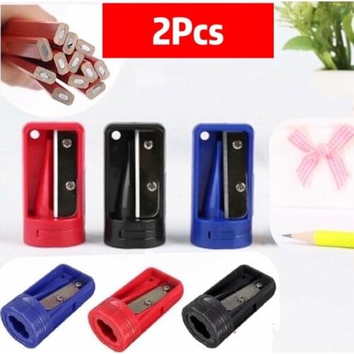 2Pcs 5.4cm Carpenters Standard Pencils Construction Pencil Carpenter Wood Pencils Sharpener Mode