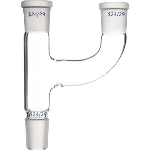 24/29,Glass Claisen Adapter,Three-Way Multiple Tube,Two Necks Paralle,Lab Glassware