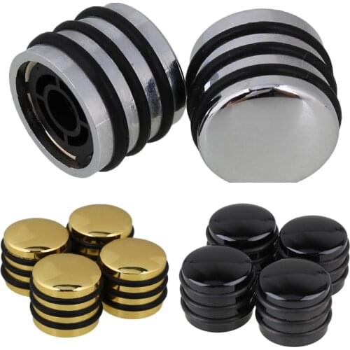 4x Chrome-plating Guitar Bass Control Knob for 6mm Spline Shaft Sliver