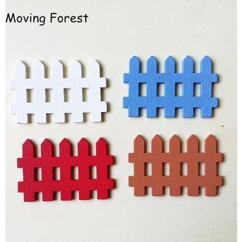 8pc Wood Fence Miniature Fairy Garden Home Decoration Accessories Mini Craft Dollhouse Micro Decor DIY Gift Drop Shipping
