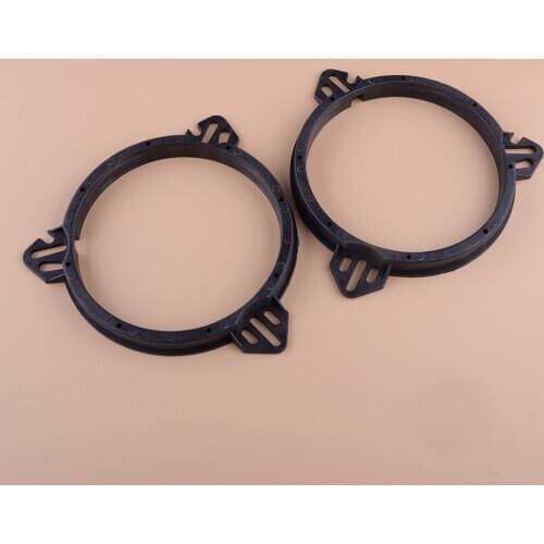 Beler Black 2 Pcs 6.5" Rear Door Speaker Adapter Spacer Rings Bracket Holder Fit for Subaru Impreza Forester WRX Legacy