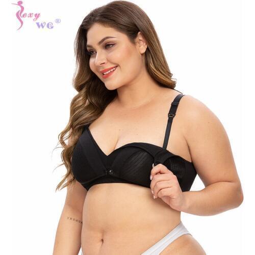 SEXYWG Wire Free Shoulder Buckle Front Button Double Closure Breastfeeding Bra Maternity Bras Pregnancy Underwear Pregnant Cloth