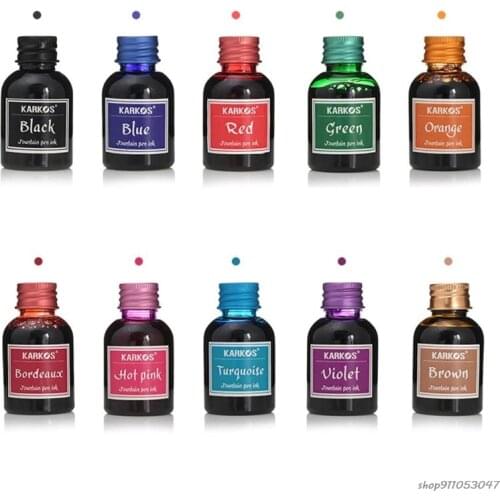 1 Bottle Pure Colorful 30ml Fountain Pen Ink for Refilling Inks Stationery School Office Supplies M4 21 Wholesales