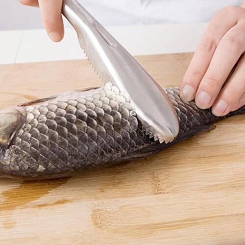 Cooking Tools Fish Cleaning Knife Skinner Fish Skin Scraper Stainless Steel Fish Scales Fishing Cleaning Remover Gadget #50g