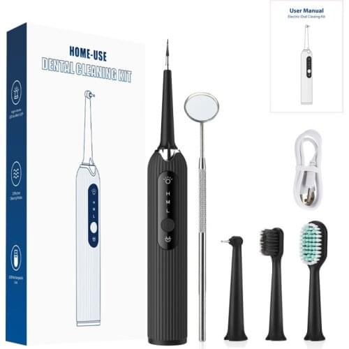 Electric Sonic Dental Scaler Calculus Cleaner Tartar Plaque Remover Tooth Brushing Tongue Cleaning 3 Mode LED Spotlight LCD Mach