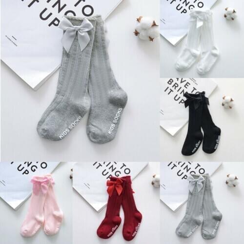 Toddler Kid Baby Girl Knee High Long Bow Cotton Soft Stockings 0-4Years 2020 New Fashion Stockings
