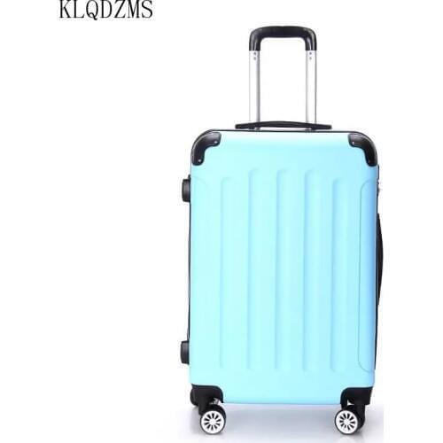 KLQDZMS New fashion retro 20"24inch rolling luggage spinner business carry on travel suitcase brand trolley bag with wheels