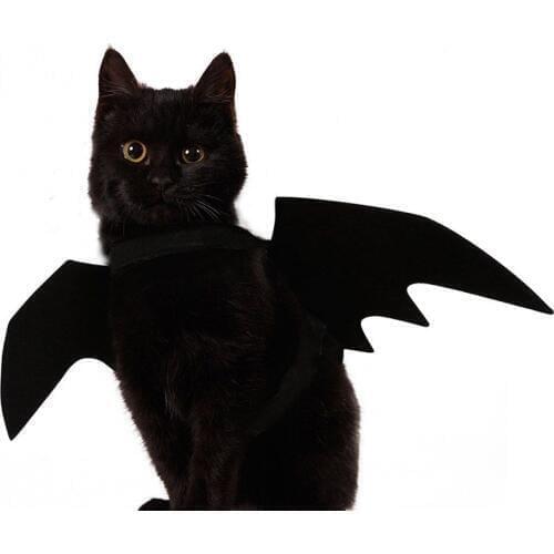 Funny Cats Cosplay Costume Halloween Pet Bat Wings Cat Bat Costume Fit Party Dogs Cats Playing Pet Accessories