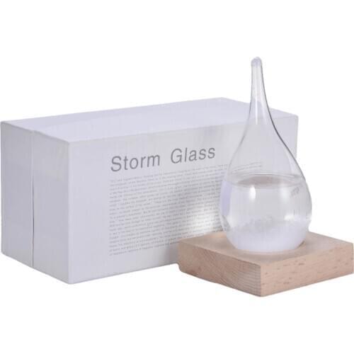 Colorful Luminous Storm Glass Creative Drop-Shaped Storm Glass Bottle Desktop Weather Station Weather Predictor Decor