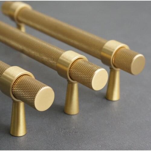 Brass Knurled/Textured Kitchen Cabinet Knobs Cupboard Handles Drawer Pulls Bedroom Knobs Cabinet Hardware Handles for Furniture