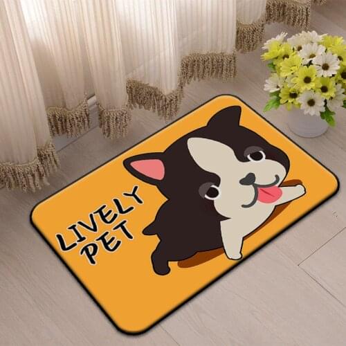 Cartoons Animal Doormat Kitchen Carpet Anti-Slip Bathroom Bath Floor Mat Indoor Outdoor Carpet Living Room Water Absorption Rug