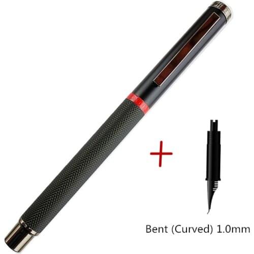 New Black Forest Metal Fountain Pen Black BI RONG LAI EF/F/Bent Beautiful Tree Texture Excellent Writing Business Office Pen