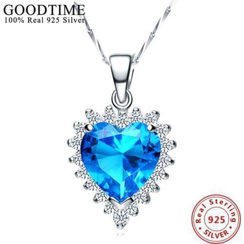 Necklaces 100% 925 Sterling Silver Pendant Necklaces Pure Sterling Silver 925 Necklace Real Silver Collar Colar de Plata AJN032