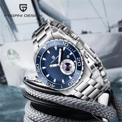 PAGANI Design Top Brands Blue Men Watches Automatic Mechanical Watch Men 100m Waterproof Sport Classic Fashion Luxury Clock 2021