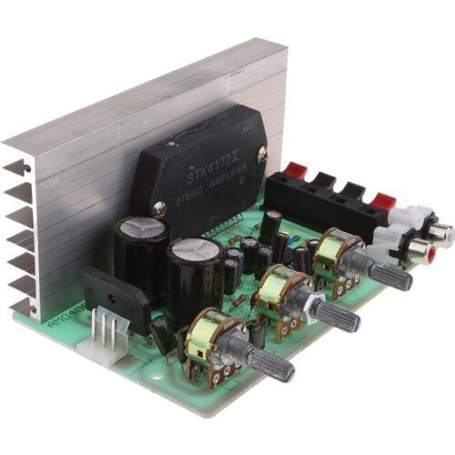 DX0408 Amplifier Board Module Digital Power Audio Stereo Amplifier Board DC 12V With Volume/ Subwoofer/ Stereo Knob 100W