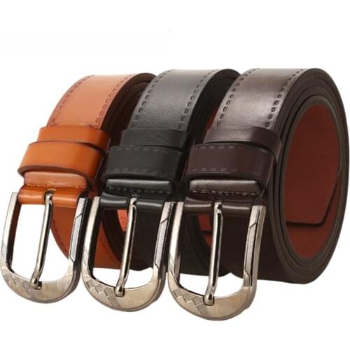 Leather Belt Men Antique Male pu Leather Wide Waist Pin Buckle Fashion Designer Belts For Men Waistband Leather Belt Girdle