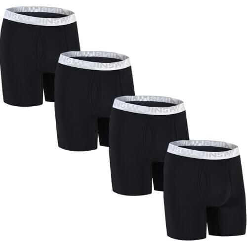 4Pcs/Lot Men Underwear Boxer Briefs Set Man Boxer Luxury Mens Underpants Bamboo Fiber Sexy Solid Color 4 PCS