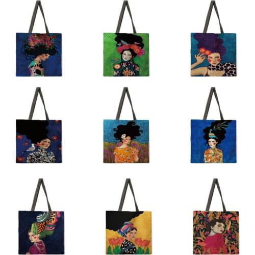 Outdoor shopping bag girl dream printing handbag lady casual handbag lady shoulder bag fashion beach bag lady handbag