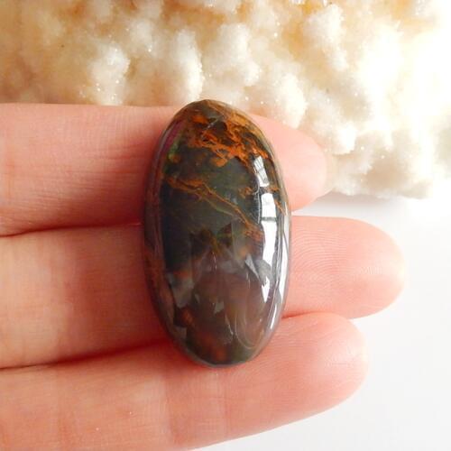 Jewelry accessories Natural gemstone Green Opal fashion pendant Cabochon,37x21x8mm,9.8g