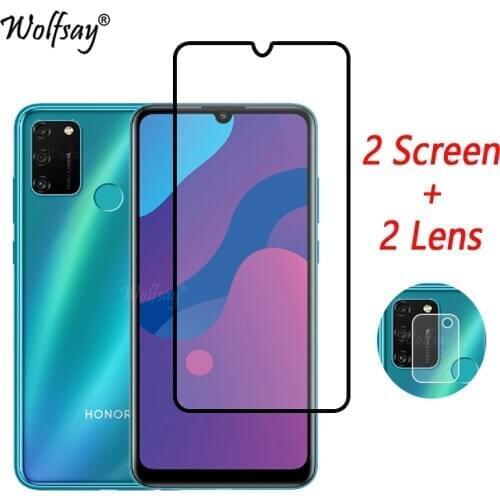 Full Cover Tempered Glass For Huawei Honor 9A Screen Protector For Honor 9A 9C 9S 9X 8X Y5P Y6P Camera Glass For Honor 9A Glass