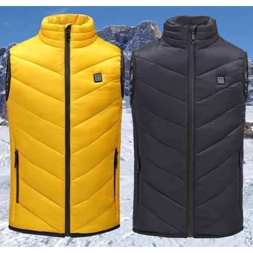 5V 2A Outdoor Winter Warm Cotton Vest Childrens Smart Heating Vest Automatic/manual Adjustment Electric Heater Washable