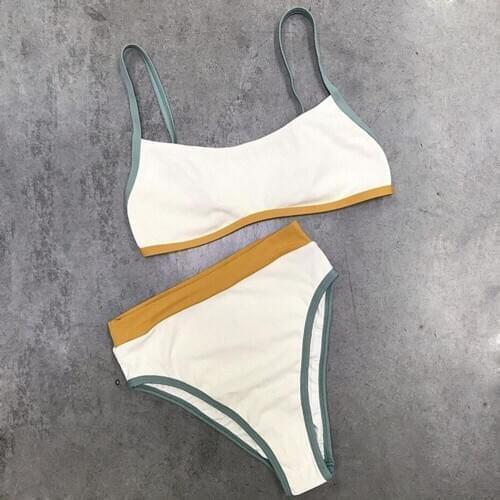 ZTVitality Swimwear Women Bikinis 2020 Newest Patchwork Padded Straps High Waist Swimsuit Brazilian Biquini Sexy Push Up Bikini