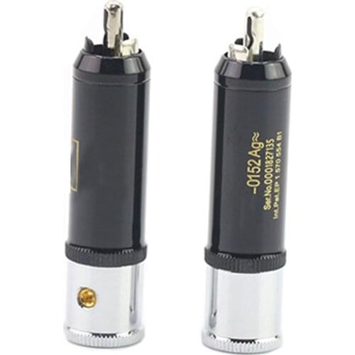 0152ag silver RCA plug of amplifier dac audio cable plug RCA connector socket audio signal connector