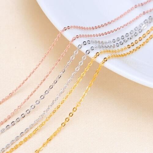 3 Color 925 Sterling Silver Pearl Necklace Chain Mountings Necklace Findings Jewelry Parts Fittings Accessories