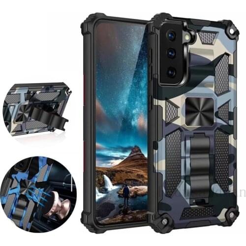 Armor Magnet Phone Case for Samsung Galaxy S21 S20 FE Plus Note 20 Ultra A51 A71 M51 A12 A02 A02S A32 A52 A72 Military Cover