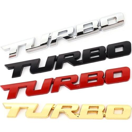 Car Sticker Rear Trunk Turbo Emblem Side Badge Decal for BMW Audi Ford Toyota Renault KIA Mazda Honda Peugeot Mazda Car Stckers