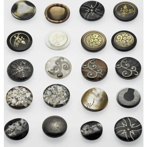 Free Shipping Craft Buttons Handmade Decorative Rhinestone Resin Buttons,Sewing Buttons For Clothing Accessories Fur Coats