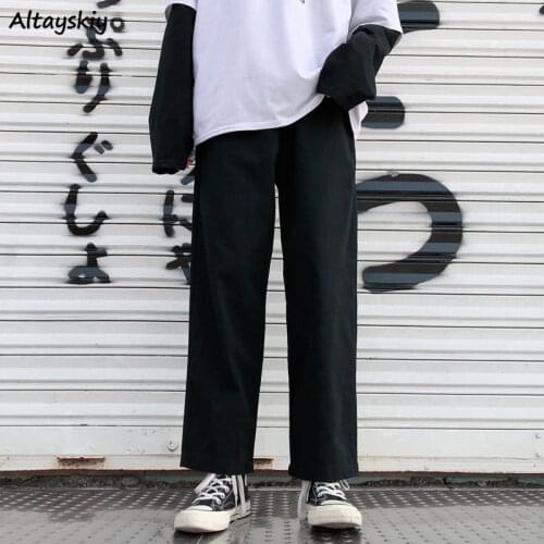 Pants Women Plus Size Leisure Loose Youth Boyfriend Streetwear Womens Sweatpants Korean Fashion High Quality Black Drawstring