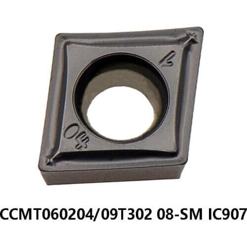 CCMT 09T308 Turning Tool CCMT060202-PF CCMT060204-SM CCMT09T302-SM CCMT09T308-SM IC907 Lathe Cutter Inserts 10pcs/box Original
