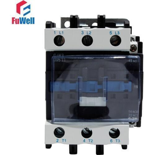 CJX2-9511 95A AC Contactor NO NC Coil Voltage Contactor 24V 36V 110V 220V 380V Normal Open Closed Alternating Current Contactor