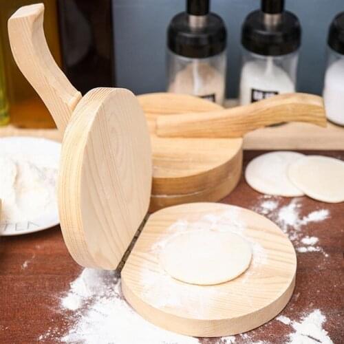 Wooden Dumpling Wrapper Presser Dough Presser Pastry Presser Dumpling Skin Press Tool Dumpling Wrapper Making Mold Kitchen Tool