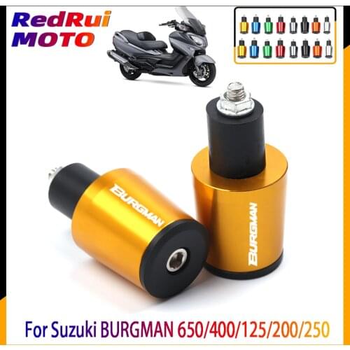 For Suzuki BURGMAN 650 400 125 200 250 7/8" 22mm Motorcycle Accessories CNC Aluminum Handlebar Grip End Plug Handle Bar End Cap