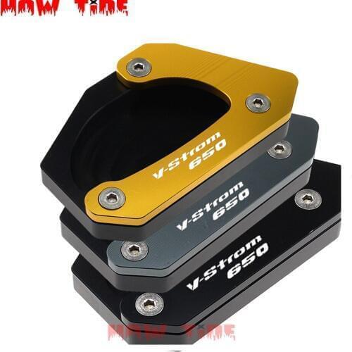 For Suzuki V-Strom 650 DL650 2012-2019 2015 2016 2017 2018 Motorcycle CNC Kickstand Side Stand Vergroter Plaat Extension Pad