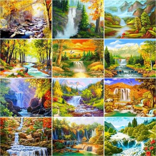 Evershine 5D DIY Diamond Painting Tree Full Square Round Diamond Embroidery Autumn Landscape Rhinestones Pictures Handicrafts